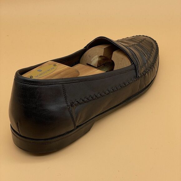 Deer Stags Palermo Leather Loafers Men\'s Size 10.5 M Black Weave Comfort Arch main image 11